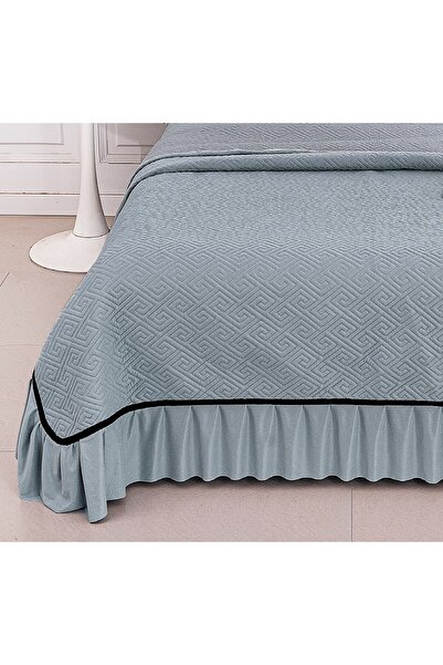 CHIRASO CHIRASO Bedspread Set, VELVET, with Ruffles, 3 Pieces, 230x250 cm, 2 Pillowcases 52x72 cm, UNI