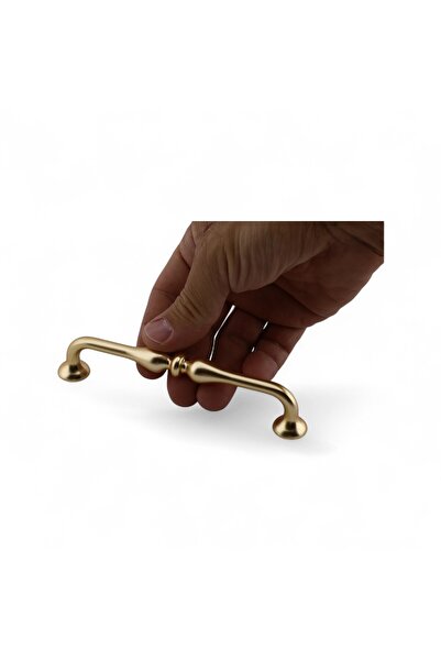 Badem10 Churn Gold Gold Metal 128 mm 12.8 cm Furniture Kitchen Drawer Cabinet Handle Handle Handles