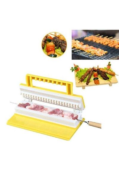 Generic Bluejw Multifunction Barbecue Meat Skewer Machine BBQ Meat String Device Quick Portable Meat Skewer