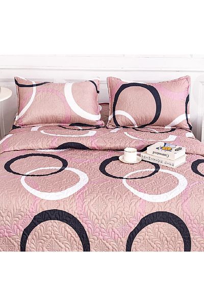 CHIRASO Microfiber Quilted Duvet Set, 2-Sided, 3-Piece, Duvet Cover 220x240cm, 2 Pillowcases