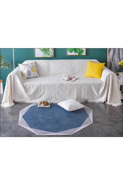 Generic Nordic Style Full-Covered Sofa Slipcover White 130-180cm