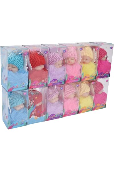 Generic Baby Doll Keychain Multipurpose Interactive Fluffy Bright Flexibl
