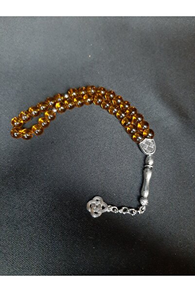 MRYart سبحة مطرزة بالخرز الزجاجي البني