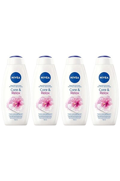 NIVEA Set 4 x Spumant/Gel Dus 750ml 2in1 Care & Relax