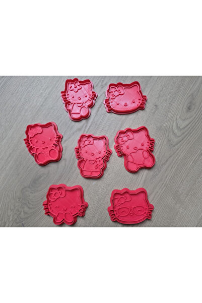 Hediyem Senin İçin Hello Kitty Kurabiye ve Fondan Kalıbı (7 Farklı Model – Şeker Hamuru, Bisküvi İçin)