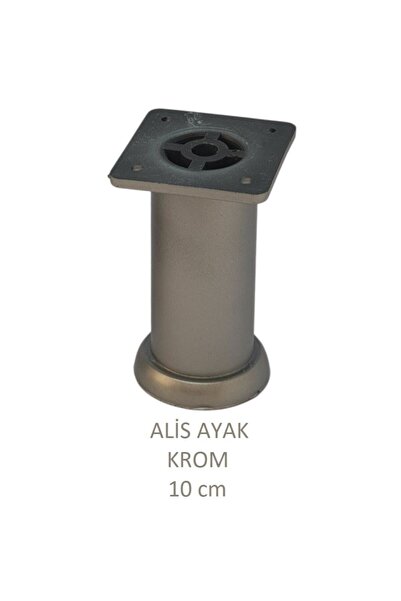 Adilon Alis Foot, Base Armchair Cabinet Leg, Plastic, Chrome, 10 Cm, with Screws