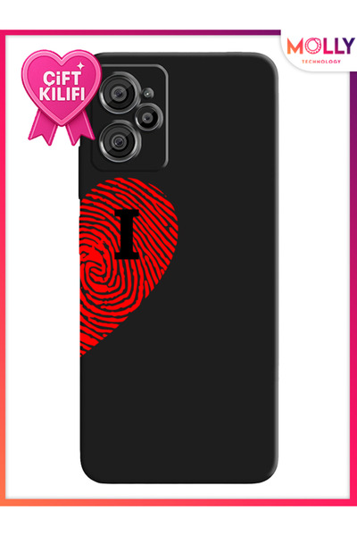 Molly Black I-Letter Heart Scar Pattern Silicone Case for Casper Via X30