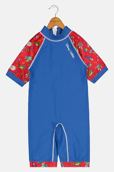 Coega Sunwear Coega x Disney Kids Girl Allover Print One Piece Swimsuit, Blue
