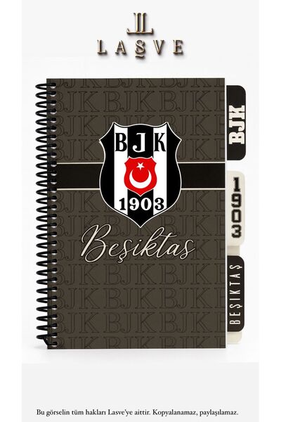 Beşiktaş LİSANSLI YENİ SEZON SPİRALLİ PLANLAYICI BLOKNOT AYRACLI KARTON KAPAK