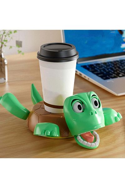 Generic 3D Printed Turtle Coaster, Funny Turtle Coaster With Funny Expression When You Put A Glass On His Ba