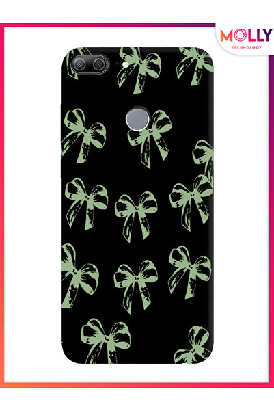 Molly Honor 9 Lite İçin Siyah Sage Bows Desenli Silikon Kılıf