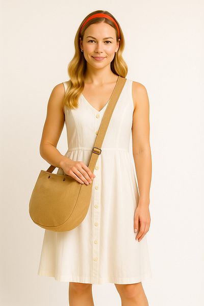 Hulganz Pars Hurkel Shoulder Bag Ibiza Linen Canvas Woven Fabric Large Volume Bag with Double Layer Inner Pocket
