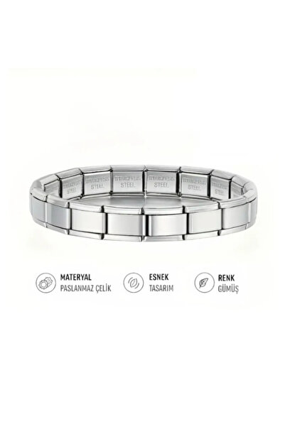 hbtasarim Italian Charm Stainless Steel Bracelet