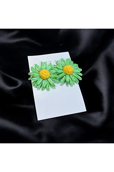 Store Green Flower Earrings