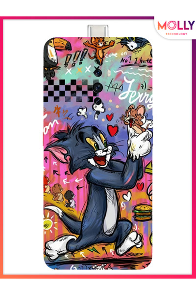 Molly Oppo Reno 2Z İçin Siyah Cheese Trouble Desenli Silikon Kılıf