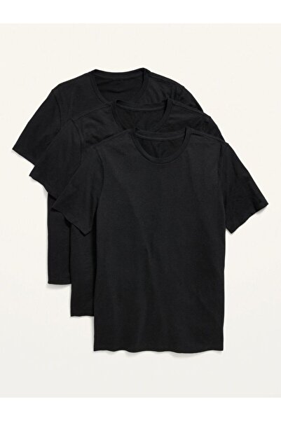 MARKATEM 3'lü paket3XSİYAH rahat kesim pamuklu oversize ünisex KISA KOL T-SHİRT