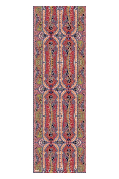 Armağan 11512 Ethnic Patterned Wool Silk Shawl V12