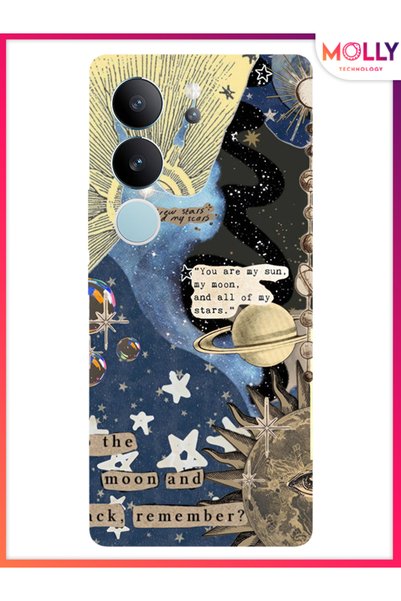 Molly Black Starry Promises Pattern Silicone Case for Vivo V29 5g