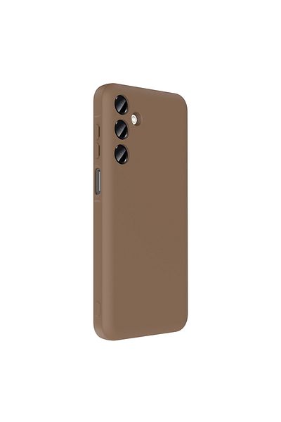 MRCİLETİSİM Samsung Galaxy A16 Case with Hidden Card Holder Compartment Colorful Silicone Brown Cover Vitra
