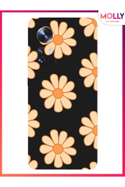 Molly حافظة سيليكون بنمط ديزي ريترو باللون الأسود لهاتف Xiaomi Mi 12