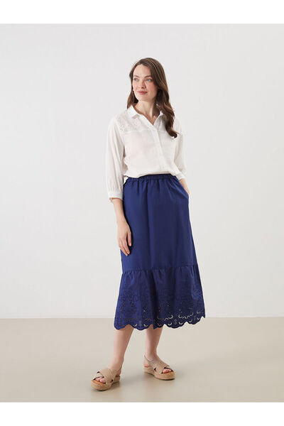 LC Waikiki New Season Openwork Brode Detailed Women's Shirt - S5Q928Z8