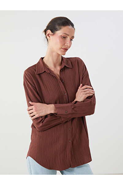 LC Waikiki Textured Loose Fit Women's Shirt from Uzg Store for Style Enthusiasts