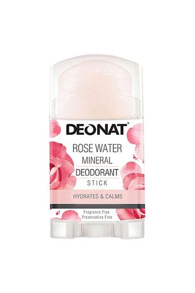 DEONAT Rose Water Mineral Deodorant Stick Hydrates & Calms 100G Product of Thailand