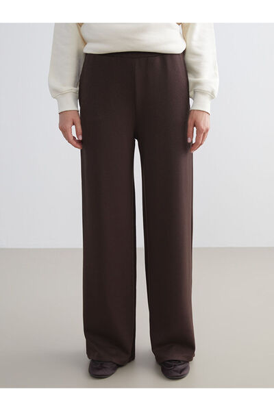 LC Waikiki Kahverengi Beli Lastikli Kadın Eşofman Altı