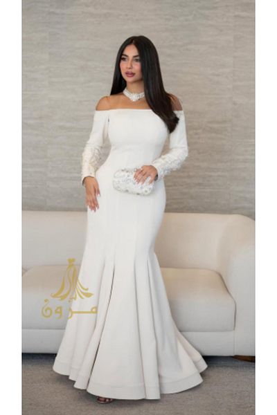 MEZON FASHION Evening Dress with Detachable Sleeves
