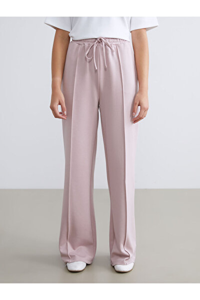 LC Waikiki Pembe Beli Lastikli Kadın Eşofman Altı