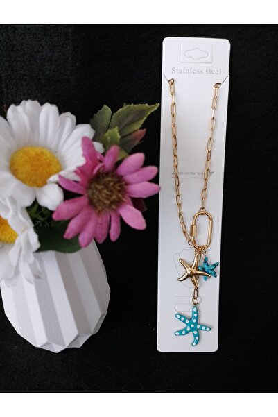 Enjoy Vip Chain Necklace with Gold Colored Starfish Detail