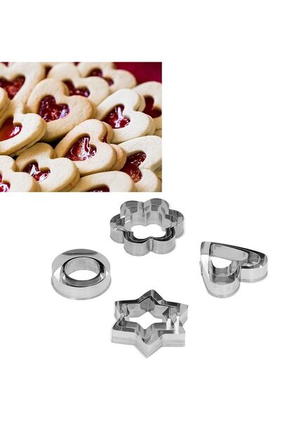 Evvano قالب كيك - قالب بسكويت - قالب فوندان 12 قطعة