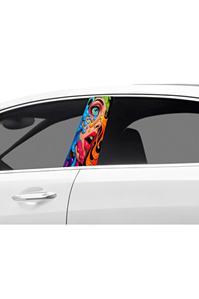 Çağlayan Reklam طلاء عمود باب السيارة بنمط فويل (مجموعة اليسار واليمين) (قطعت...