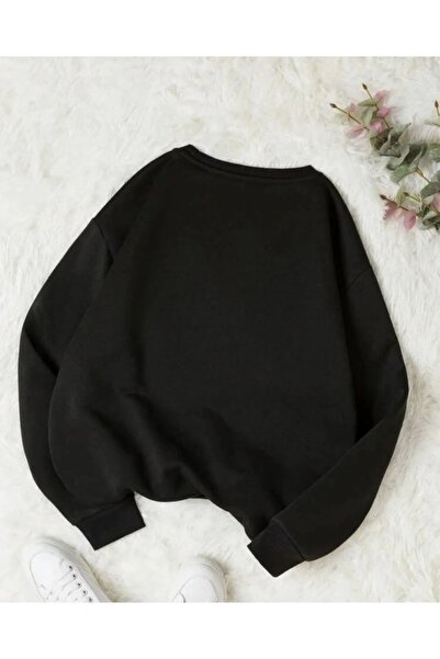 Flood Of Style Femeie neagră Black Dreamer cu imprimeu supradimensionat