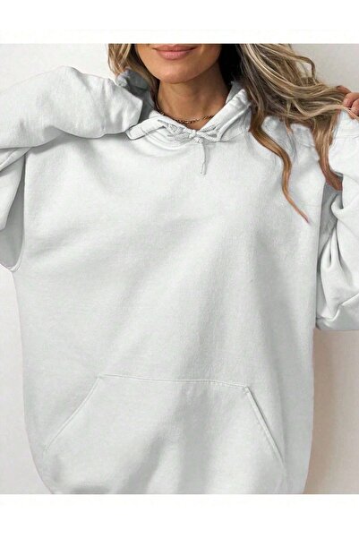 Flood Of Style White Women's White Have Good Day Cherry Printed Hoodie