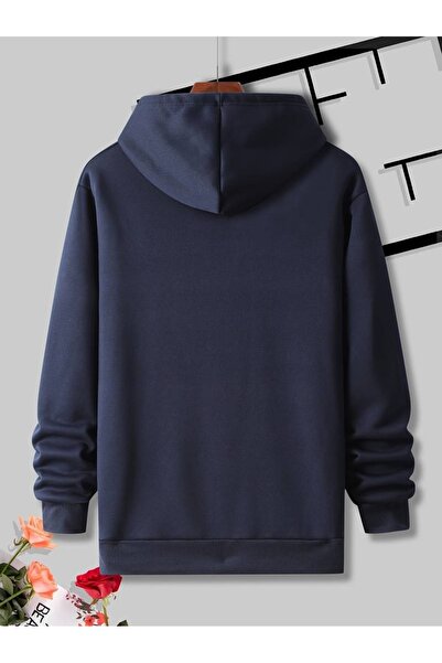 Flood Of Style Синій унісекс синій Мілано з принтом 3 нитки з капюшоном худі