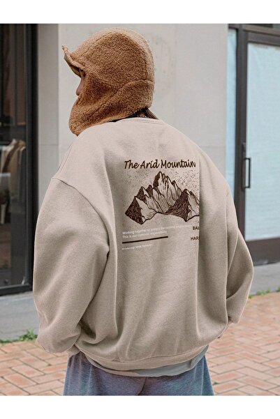 Flood Of Style Bej Femei Bej TheAridMountain cu imprimeu supradimensionat