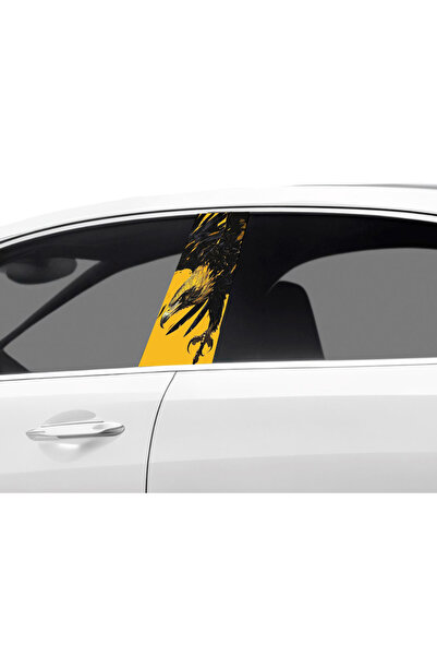Çağlayan Reklam رقائق تغليف عمود باب السيارة بنمط النسر (مجموعة يمين ويسار) (...