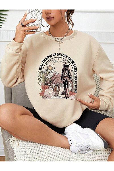 Flood Of Style Brown Women's Mink Cowboy Printed Oversize