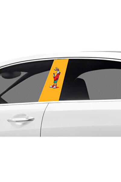 Çağlayan Reklam رقائق تغليف عمود باب السيارة بنمط Bugs Bunny (مجموعة يمين ويس...