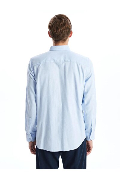 LC Waikiki Ανδρικό πουκάμισο LCWAIKIKI με μακρυμάνικο λινό με κανονική εφαρμογή (W5)