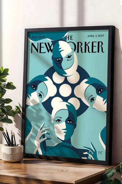 Saturn Pictură înrămată The New Yorker 3 aprilie 2017 - Paper Baby