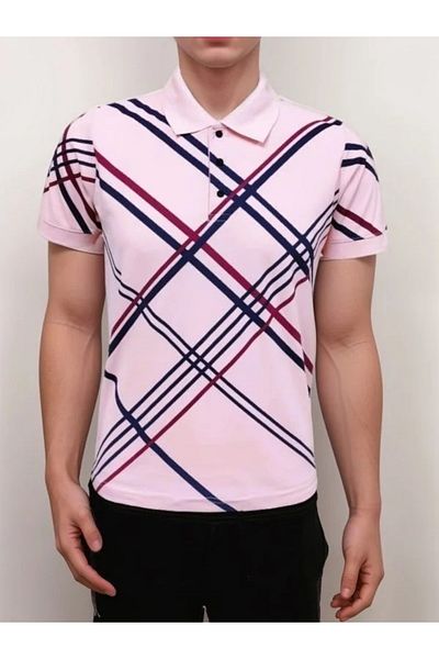 iza Urban Outfitters Collared T-Shirt in Misty Rose