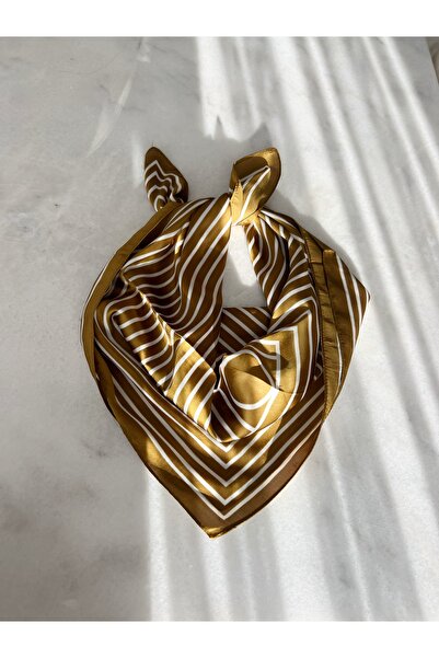 ToffyStore وشاح مخطط باللون الأخضر من زيت التوفي