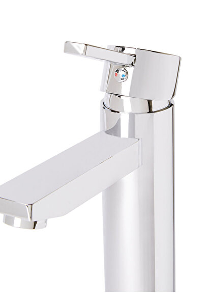 Raffine Single Handle Brass Long Tap Silver