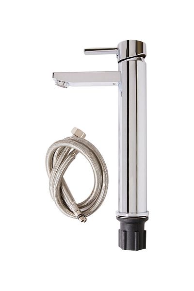 Raffine Single Handle Brass Long Tap Silver