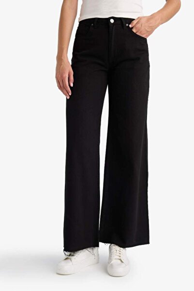 DeFacto Wide Leg Normal Bel Standart Boy Gabardin Pantolon E4381AX25AU
