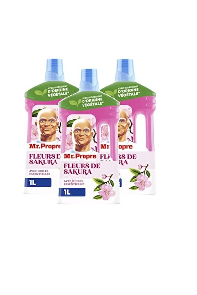 Mr Proper Set 3 x Solutie pentru pardoseli Mr. Propre flori de cires, 1 l