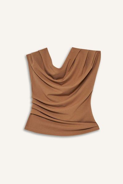 DeFacto New Season Fitted Basic Plain One Shoulder Blouse