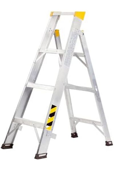 Mazaya Aluminum 4-Steps Foldable Ladder